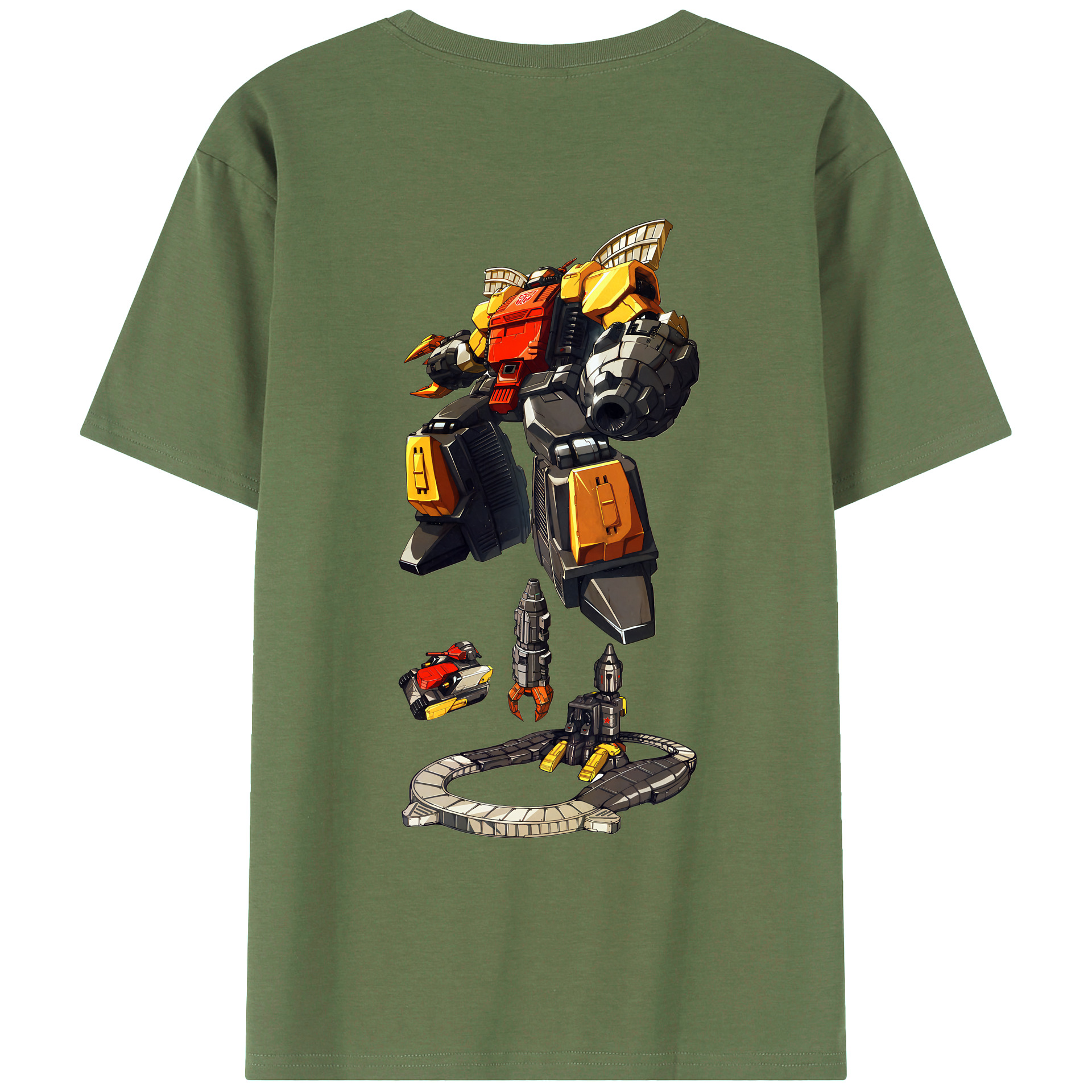 （画像用） Transformers トランスフォーマー 綿100％ メンズ半袖Tシャツ（バックプリント） 通気性